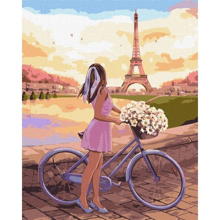 Картина за номерами KHO2607 Романтика в Парижі Comporal, 40*50 см. фото