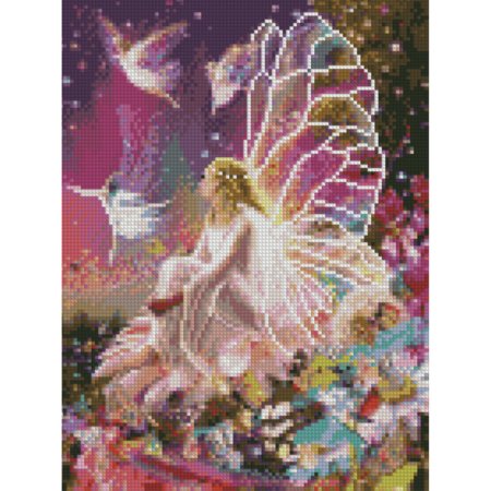 Алмазна картина HX248 Квіткова фея, 30х40см Strateg на підрамнику, у подарунковій упаковці фото