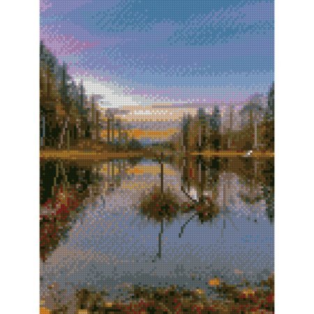 Алмазна картина HX140 Холодний пейзаж, 30х40см Strateg на підрамнику, у подарунковій упаковці фото