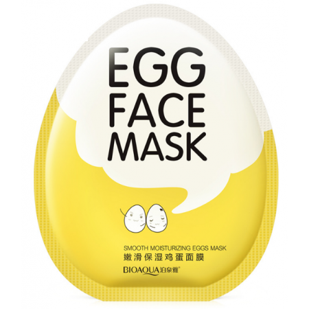 Маска для лица Bioaqua Egg Face Mask яичная, тканевая успокаивающая увлажняющая 30 мл
