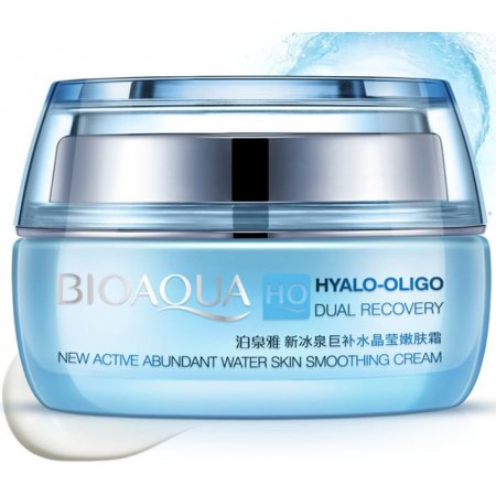 Увлажняющий крем для лица BIOAQUA Hyalo Oligo Dual Recovery Smoothing Cream с олигомером гиалуроновой кислоты 50 г