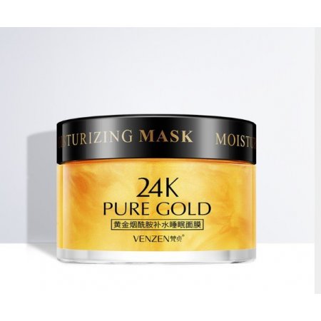 Ночная маска для лица VENZEN 24К PURE GOLD Niacinamide Hydrating Sleep Mask с ниацинамидом и золотом 120 гр